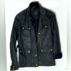 J Crew waxed field jacket. Black. Tall M. Like new condition